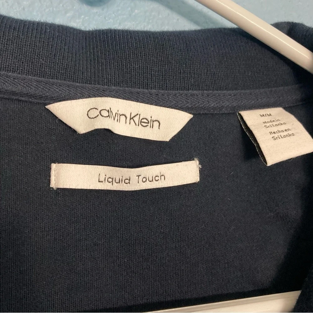 Calvin Klein Liquid Touch Polo - Medium - Navy Blue - Picture 2 of 8